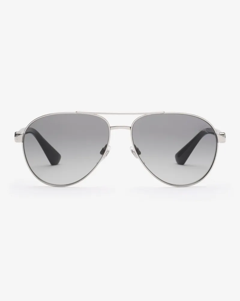 Burberry Pilotensonnenbrille „Shield“ aus Metall Silber