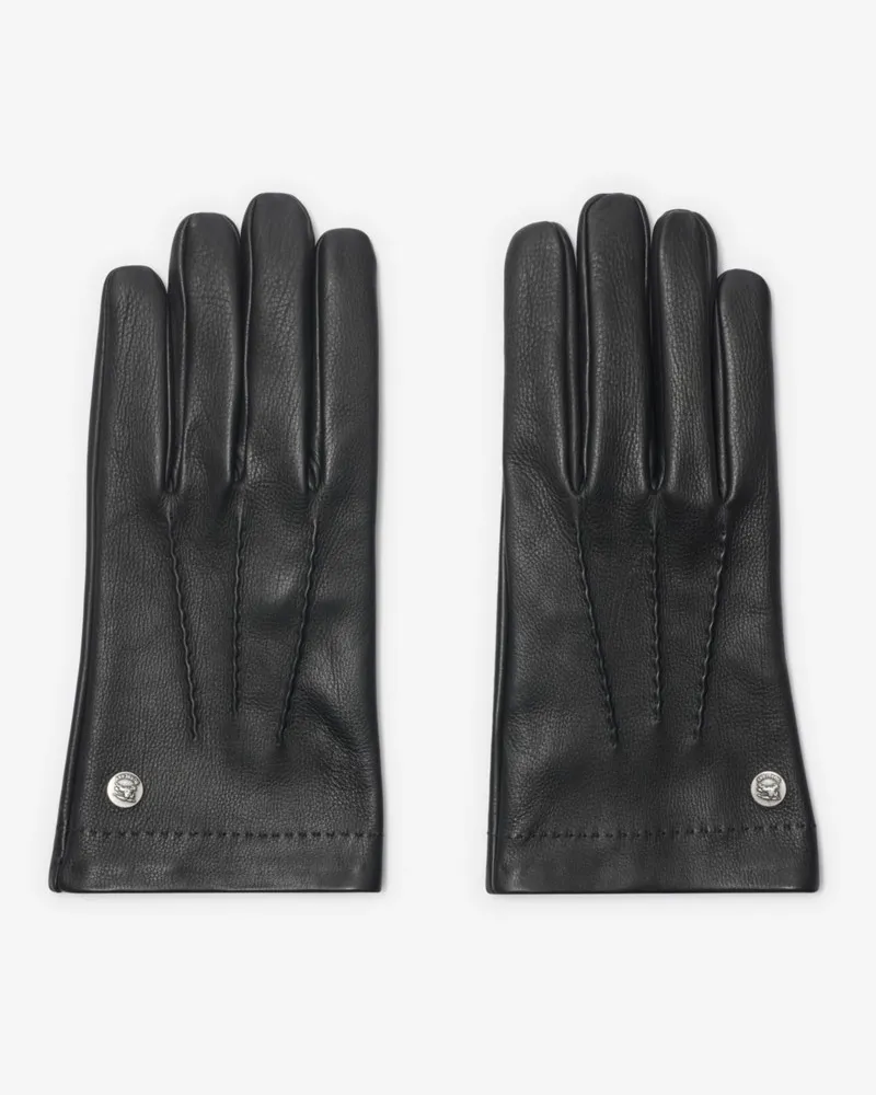 Burberry Lederhandschuhe Schwarz