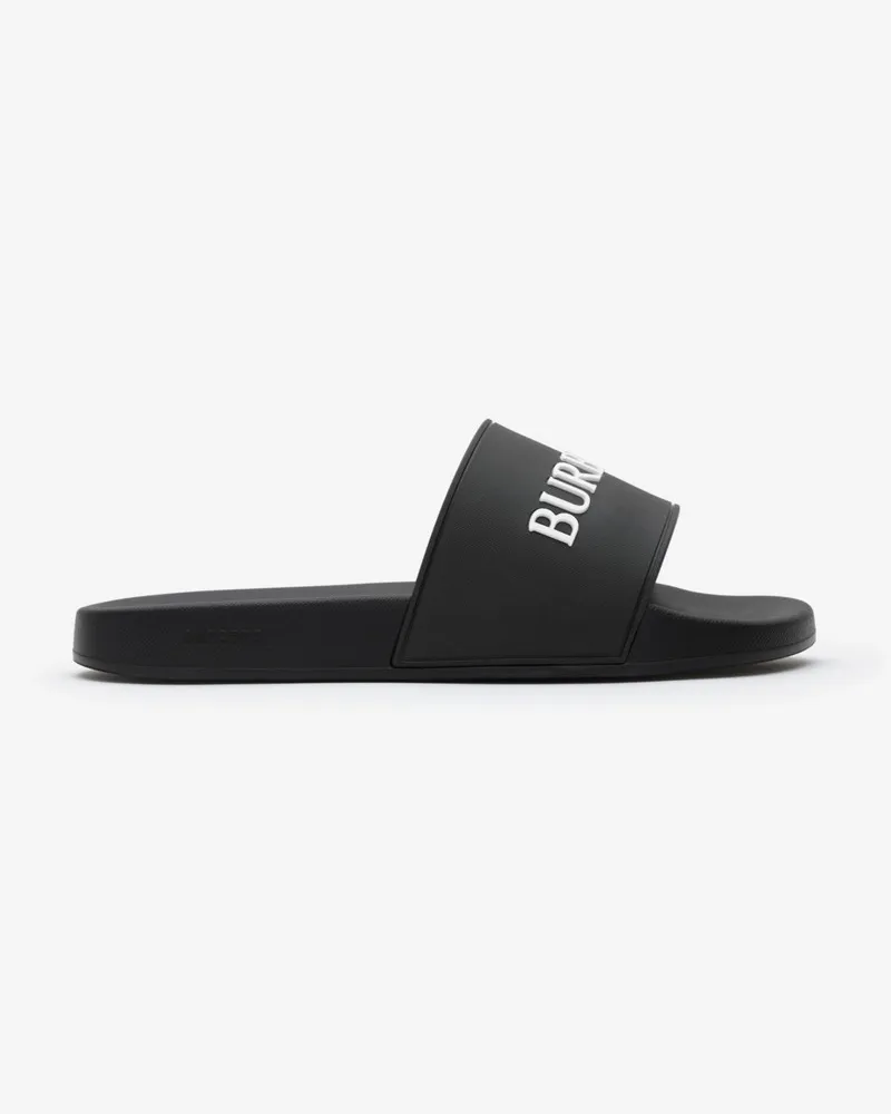 Burberry Slides mit Logo , Size Black