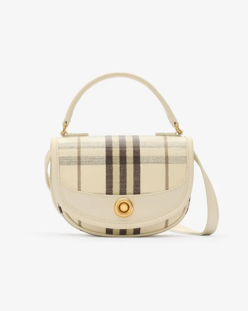 Burberry Tasche „Highlands“ im Kleinformat Hellbeige