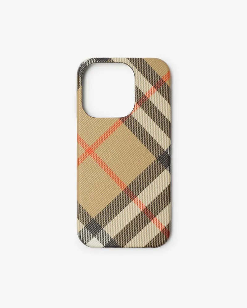 Burberry iPhone 15 Pro-Hülle in Check Sand