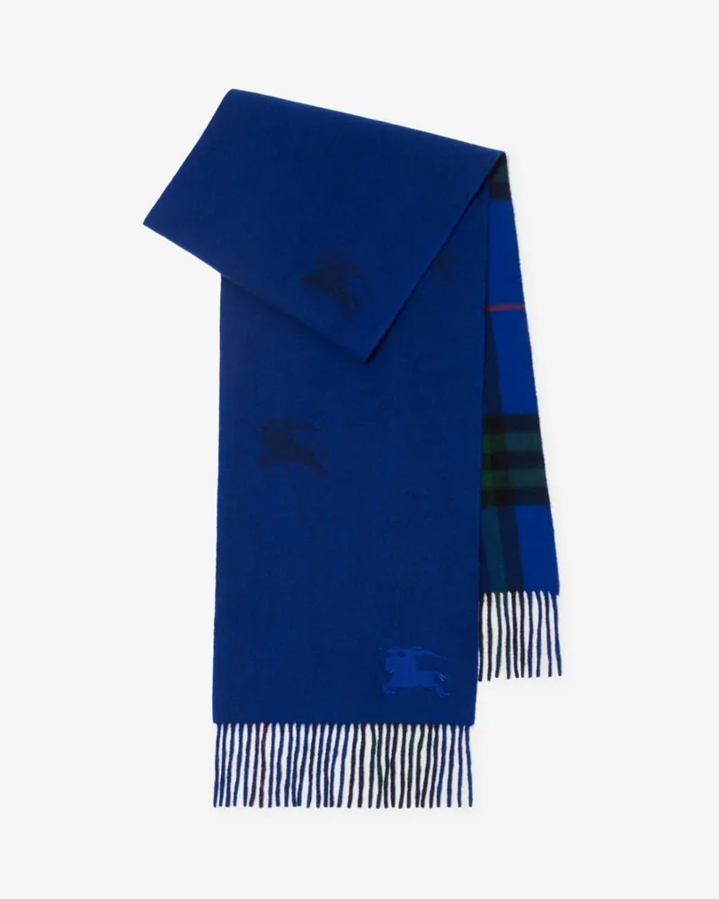 Burberry Wendbarer Kaschmirschal mit Check und EKD-Motiv Knight