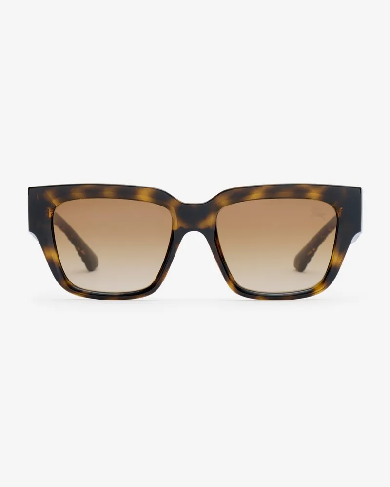 Burberry Sonnenbrille mit eckiger Fassung und Knight Stamp Tortoiseshell