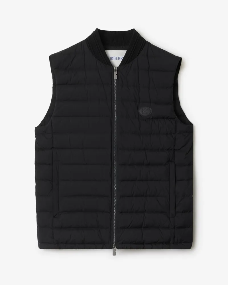 Burberry Wattierte Nylonweste Schwarz