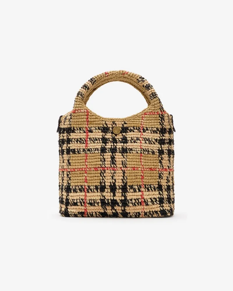 Burberry Henkeltasche „Margate“ im Kleinformat Sand-beige