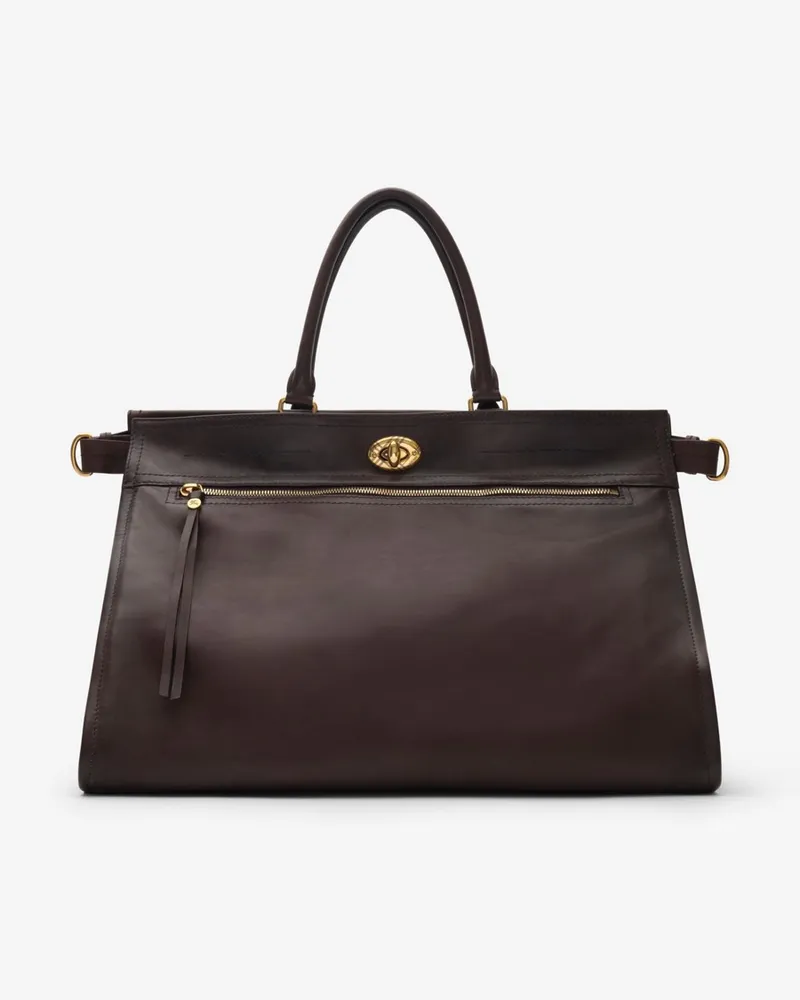 Burberry Extragroße Henkeltasche „Hampstead Peat-braun