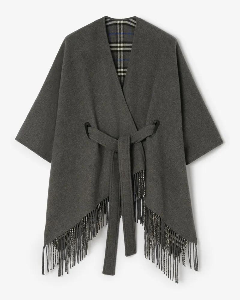 Burberry Wollcape „Tay Marlborough-grau