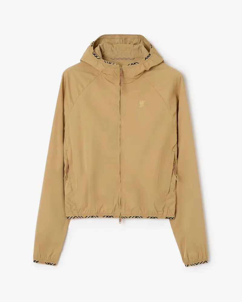 Burberry Stretchnylon-Kapuzenjacke Beige