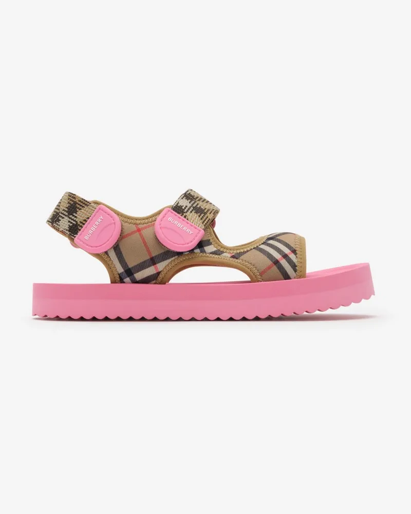 Burberry Sandalen in Check , Size Sand-beige