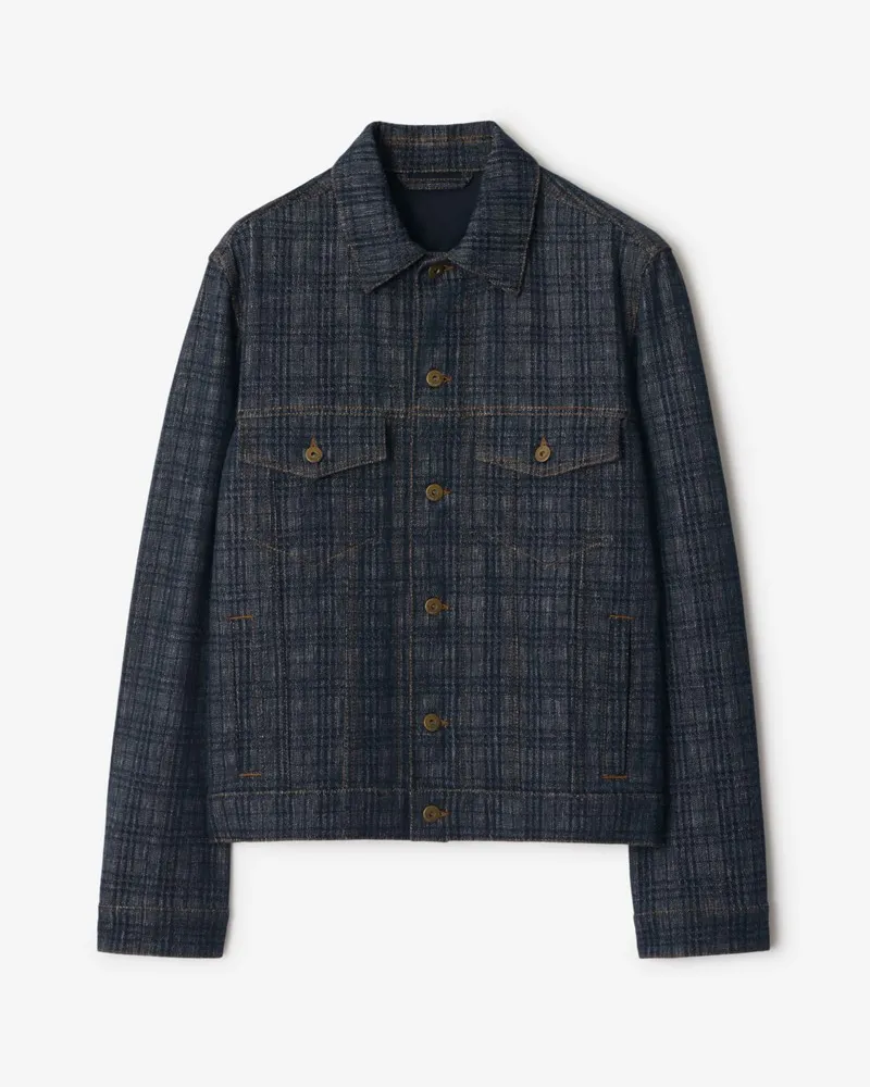 Burberry Denim-Jacke in Check Navy