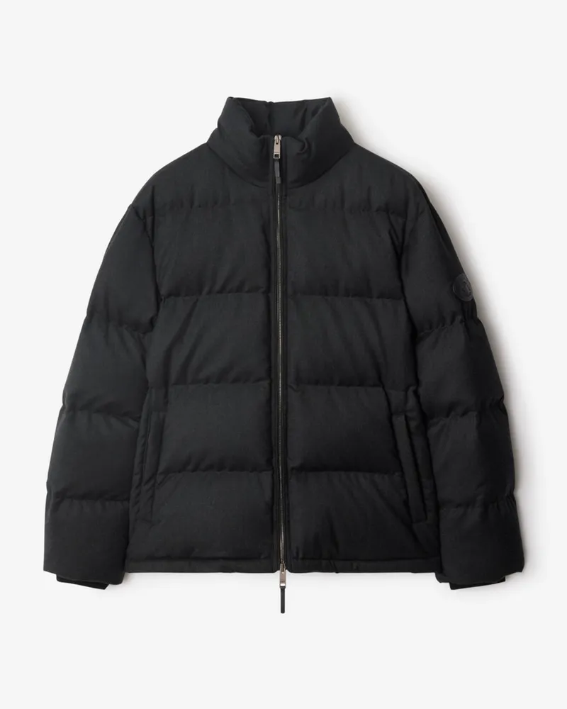 Burberry Wattierte Wolljacke „Snowdon Anthrazitgrau