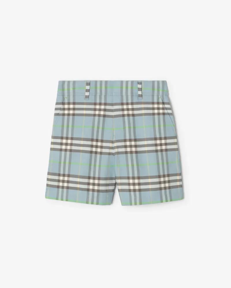 Burberry Baumwollshorts in Check , Size Misty-blau