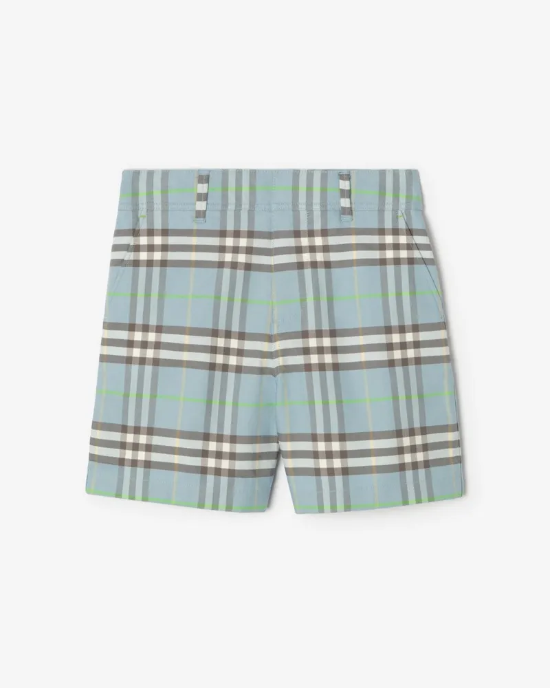 Burberry Baumwollshorts in Check , Size Misty-blau