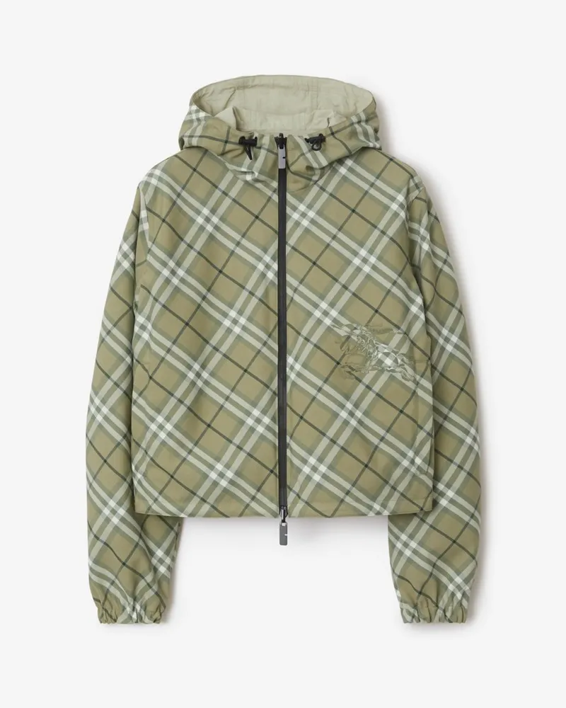 Burberry Wendbare Cropped-Jacke in Check Beige