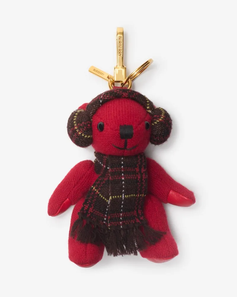 Burberry Thomas Teddybär-Anhänger Mohnrot