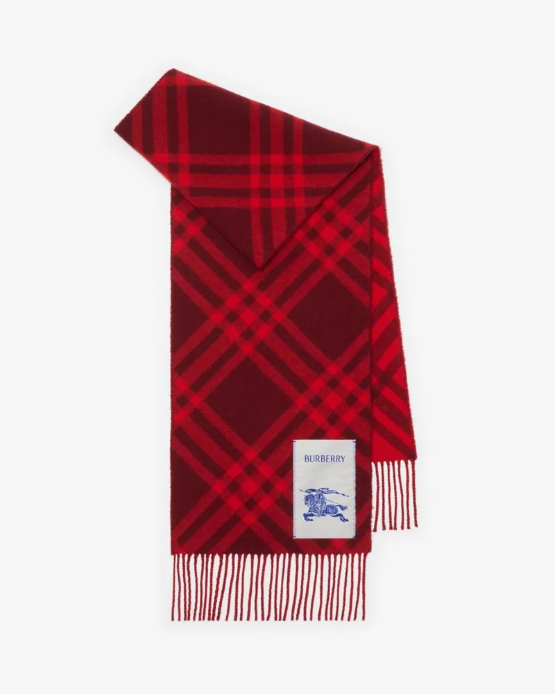 Burberry Kaschmirschal mit Karomuster Oxblood