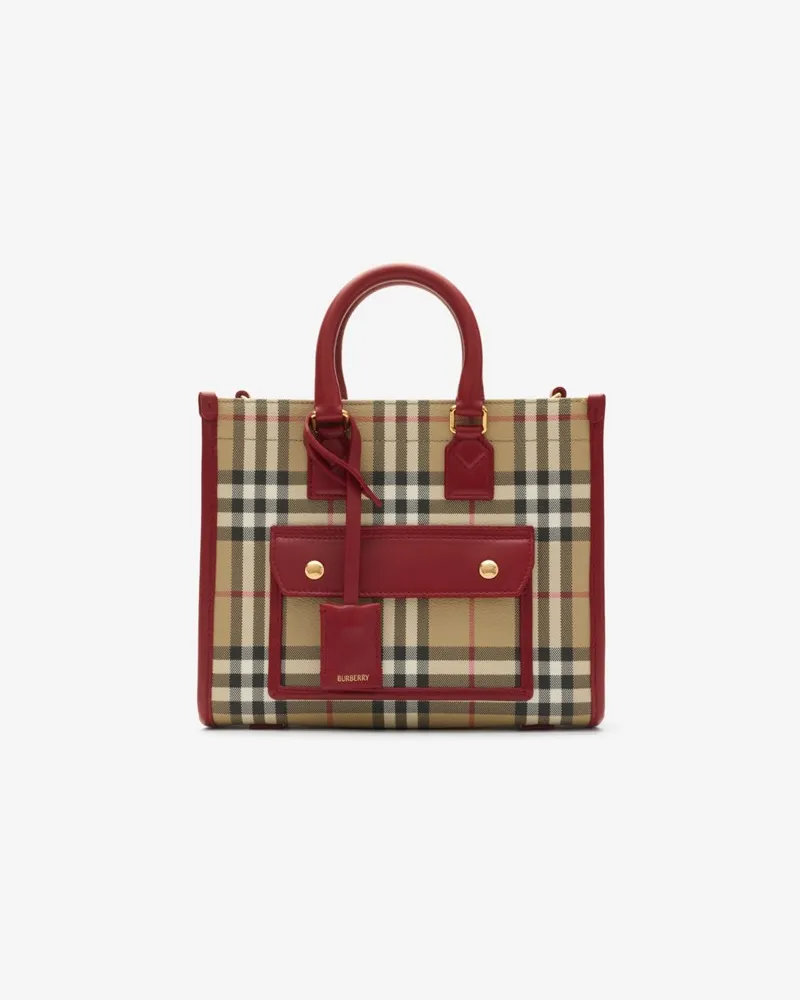 Burberry Henkeltasche „Freya“ im Kleinformat Vintage-beige