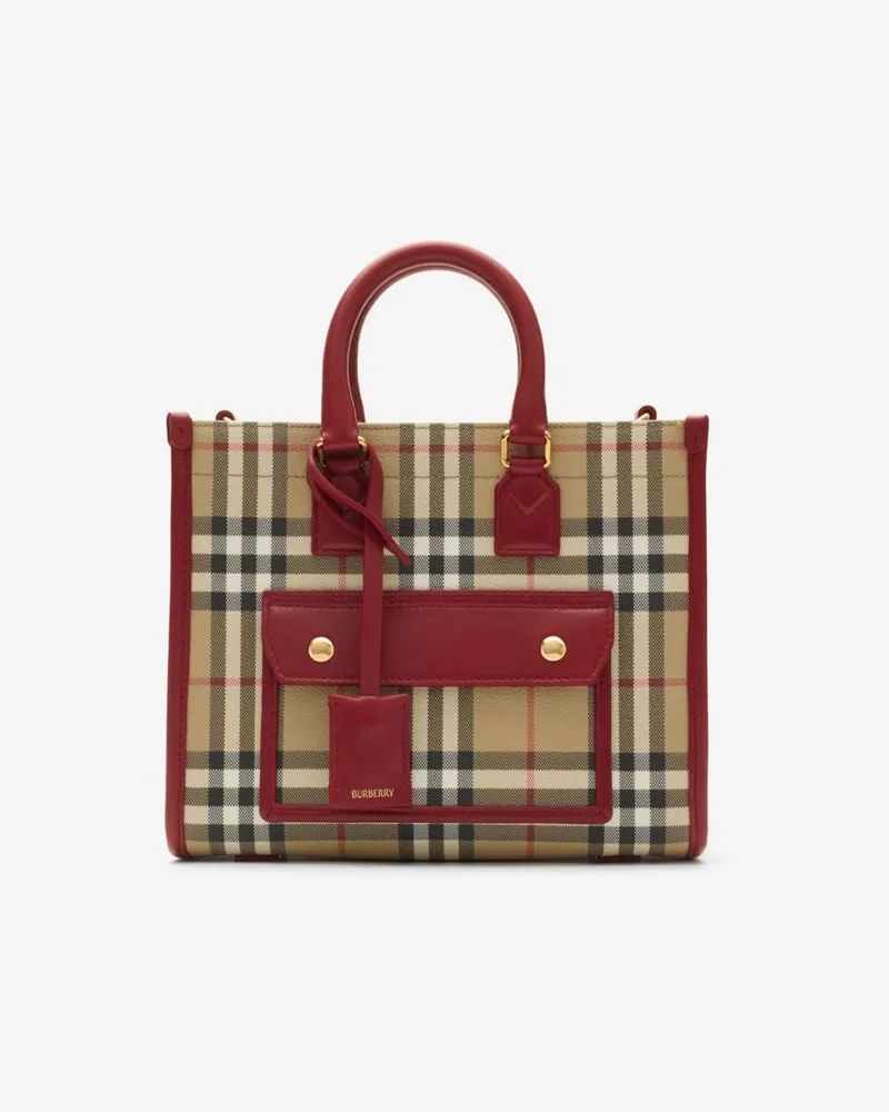 Burberry Henkeltasche „Freya“ im Kleinformat Vintage-beige
