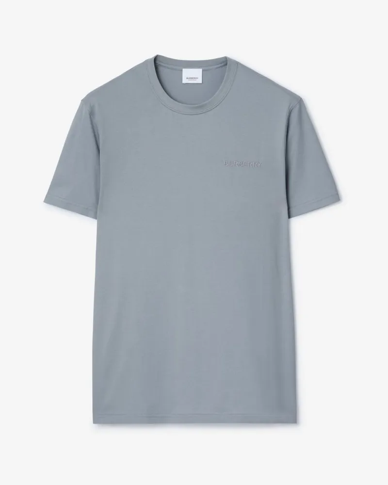 Burberry Baumwoll-T-Shirt Blue-blau