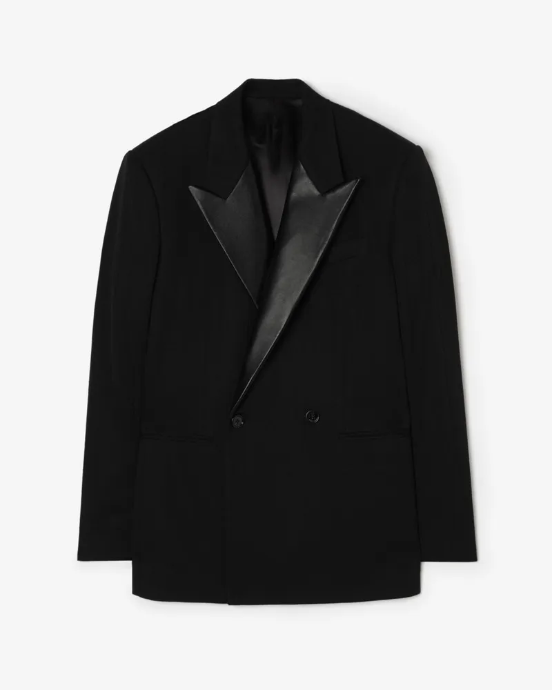 Burberry Smokingjackett aus Wolle mit Nadelstreifen , Size Schwarz