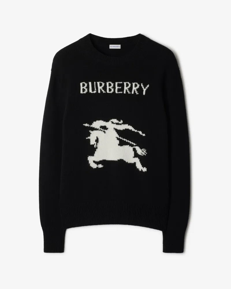 Burberry Woll-Kaschmir-Pullover mit EKD-Motiv Black