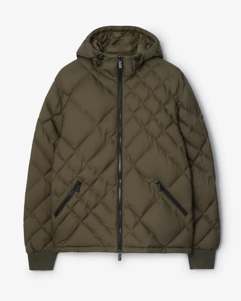 Burberry Wattierte Jacke „Doversgreen“ aus Nylon mit genähtem Karomuster Marsh-grün