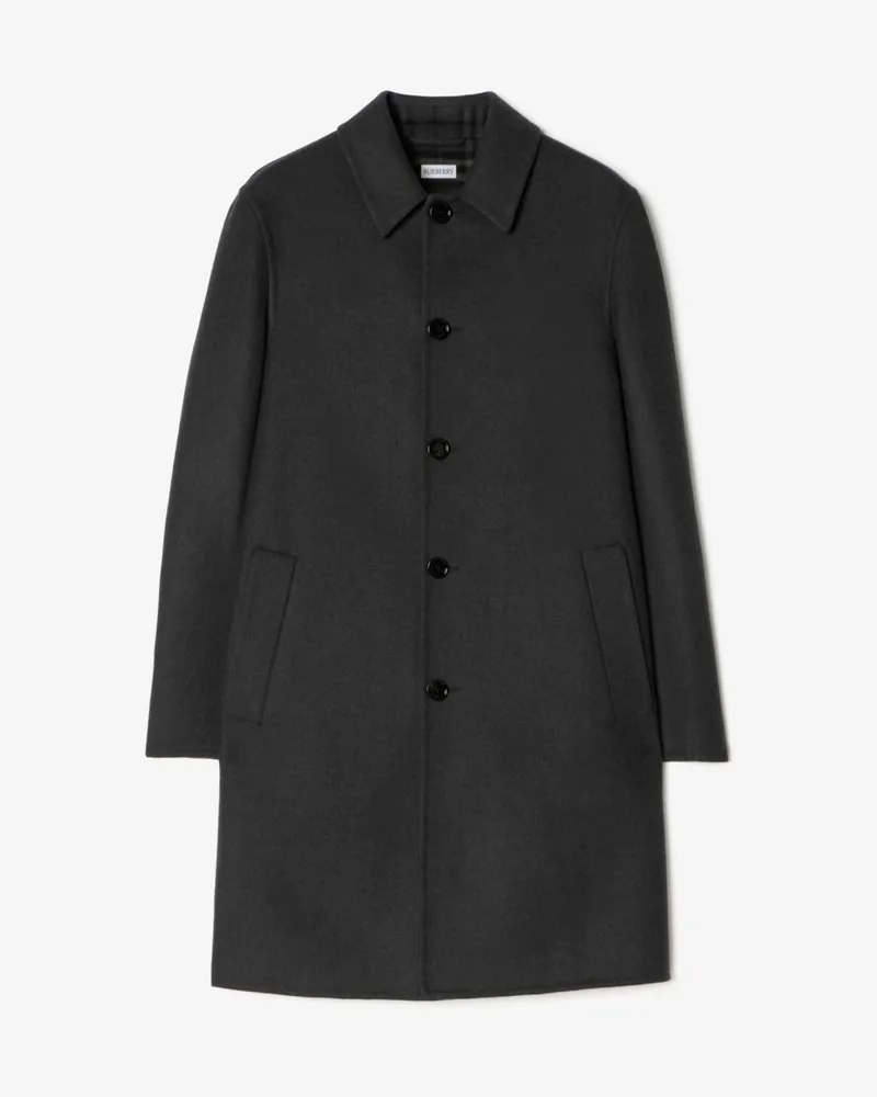 Burberry Mittellanger Car Coat „Worthing“ aus Wolle , Size Soot
