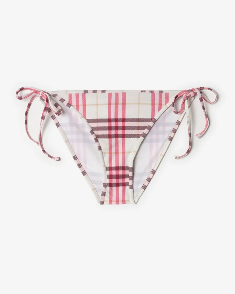Burberry Bikinihose in Check , Size Aubergine-violett
