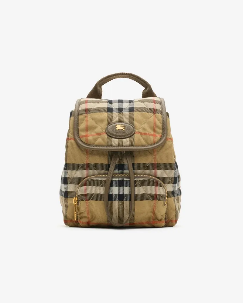 Burberry Rucksack „Horseshoe“ im Kleinformat Sand-beige