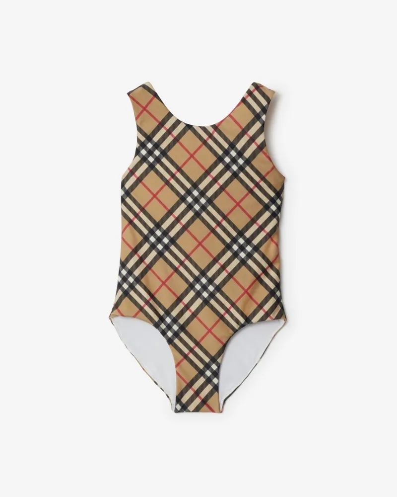 Burberry Badeanzug in Check , Size Vintage-beige