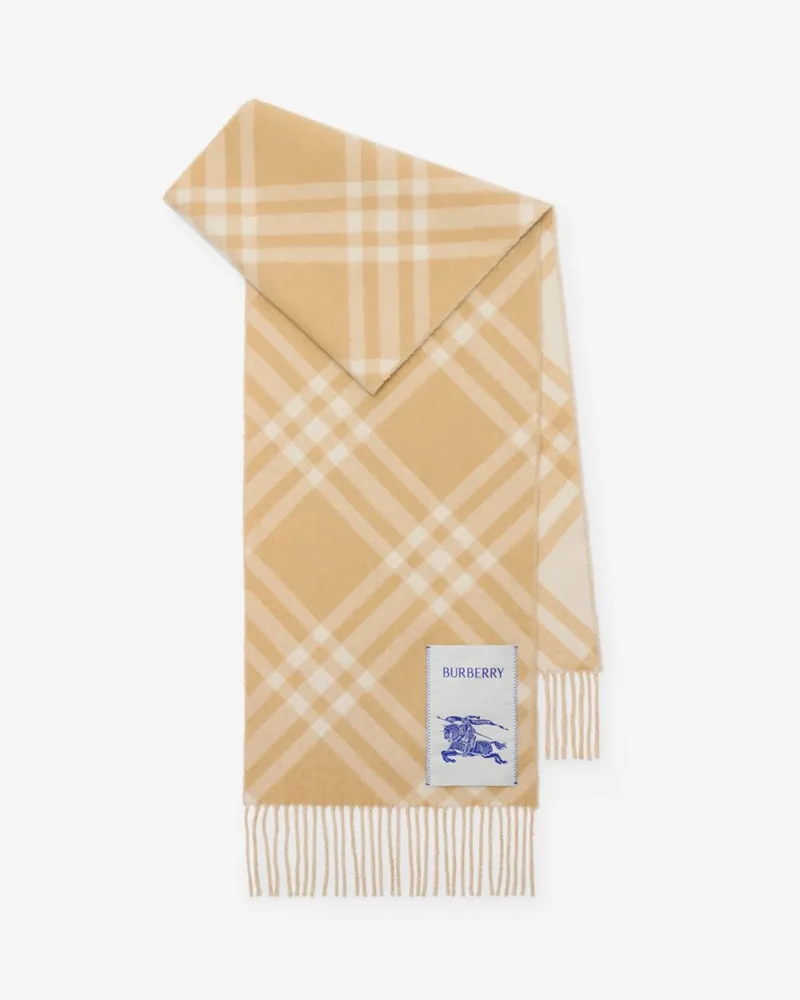 Burberry Kaschmirschal mit Karomuster Sand-beige
