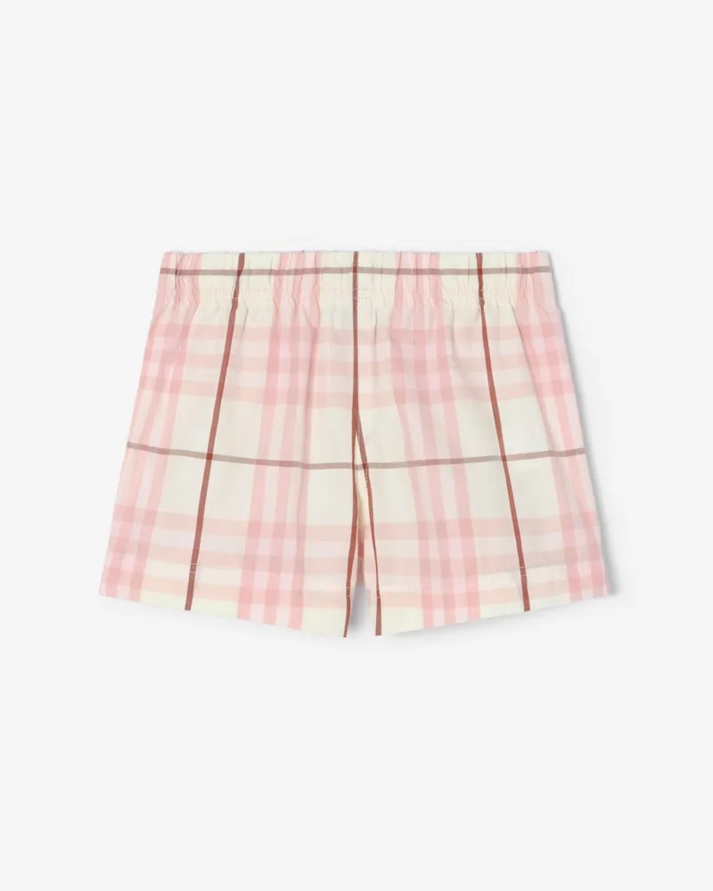Burberry Baumwollshorts in Check , Size Flora-rosa