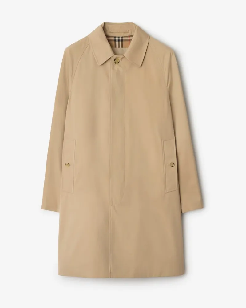 Burberry Mittellanger Heritage-Car Coat „Camden“ , Size Honey-beige
