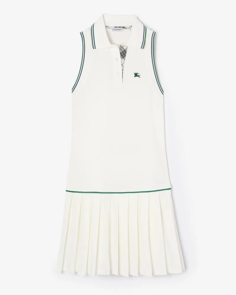 Burberry Tenniskleid aus Baumwolle Chalk