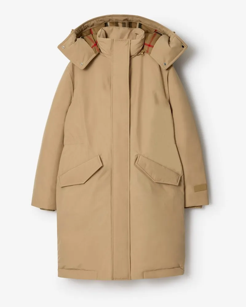 Burberry Daunenmantel Camelfarben