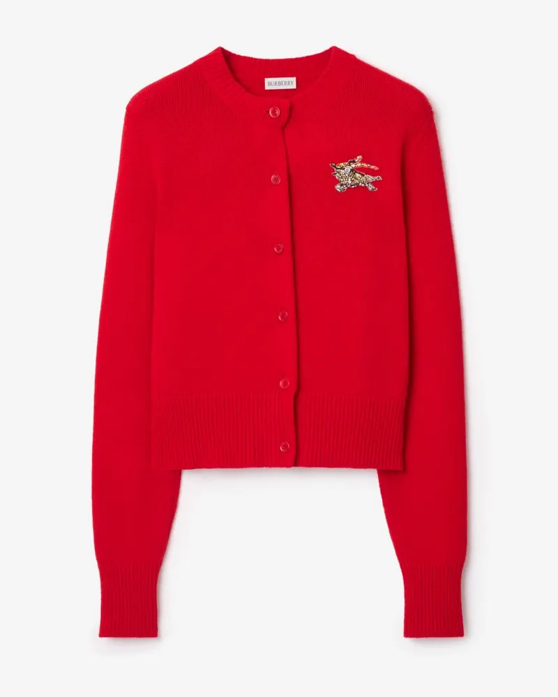 Burberry Woll-Kaschmir-Cardigan Crayon-rot