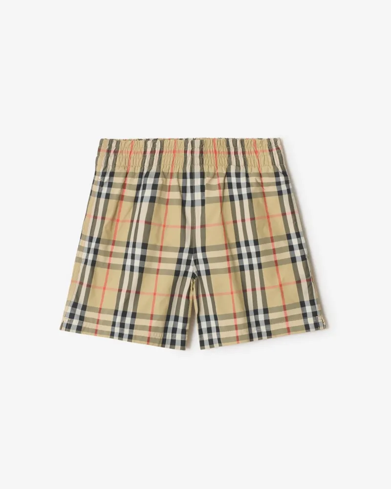 Burberry Schwimmshorts in Check , Size Sand-beige