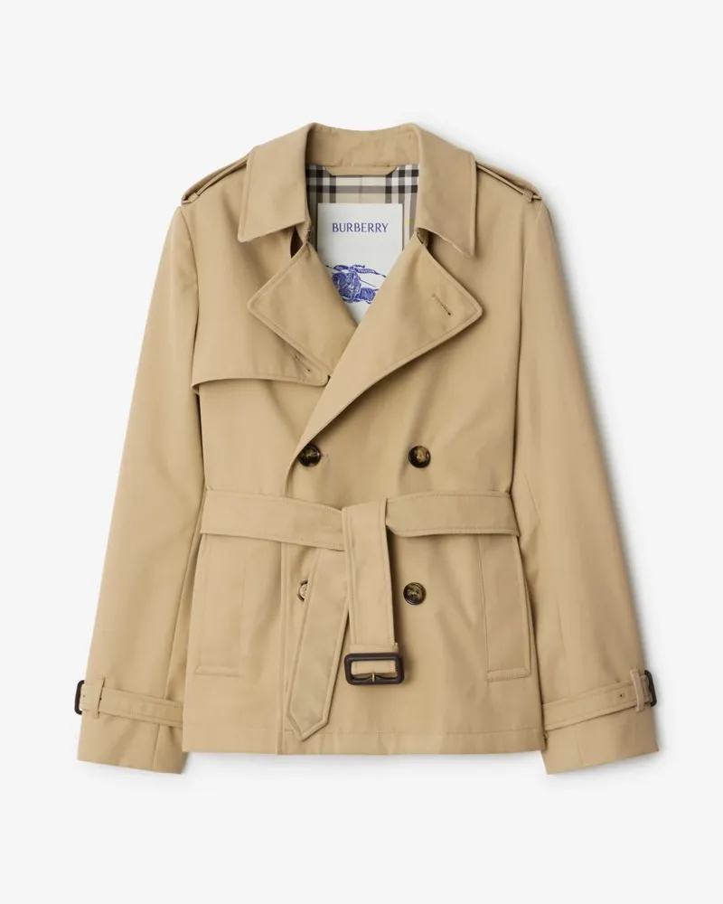 Burberry Baumwollmisch-Trenchjacke , Size Beige