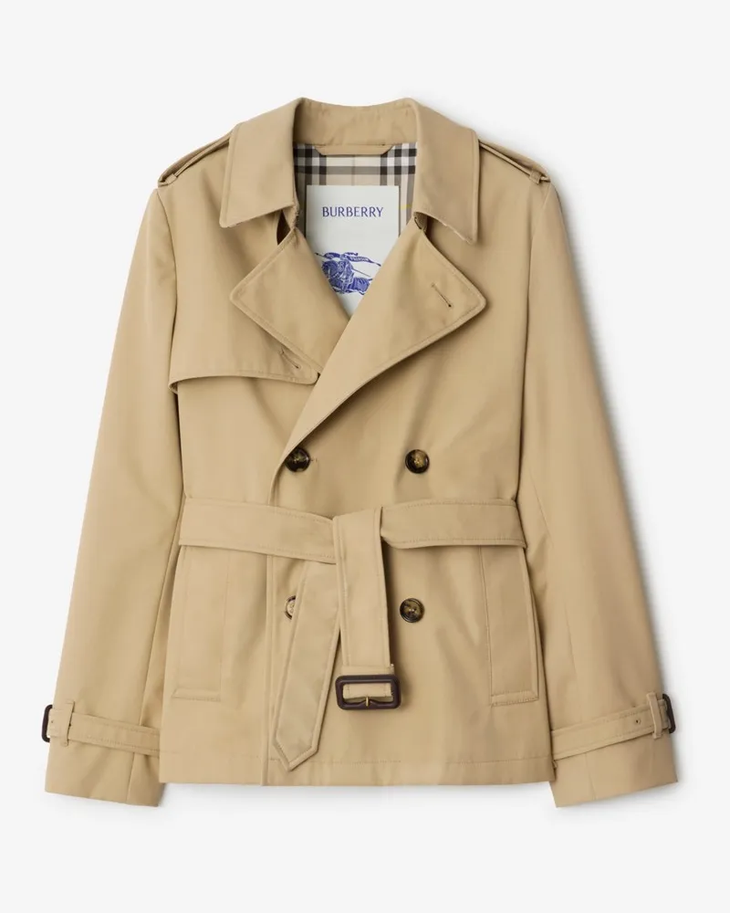 Burberry Baumwollmisch-Trenchjacke Beige