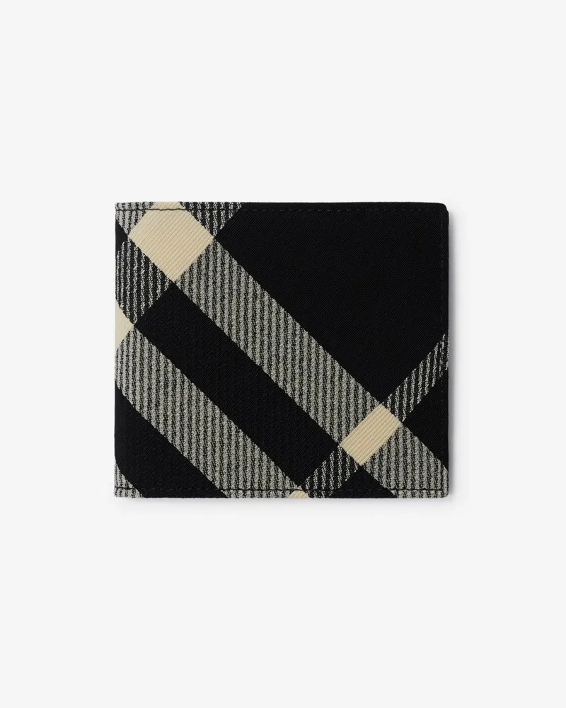 Burberry Faltbrieftasche in Check Schwarz