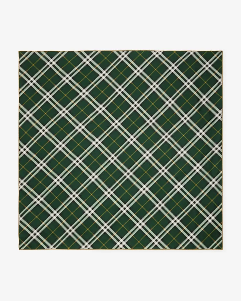 Burberry Seidenschal in Check Dunkles