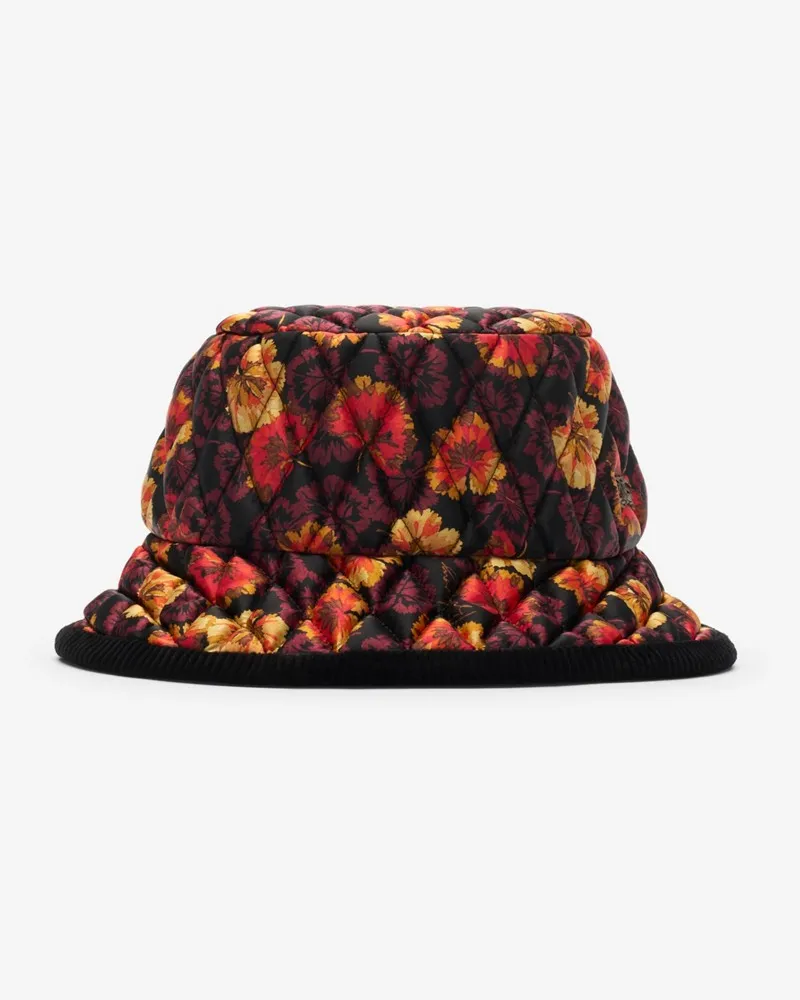 Burberry Nylon-Fischerhut mit Geranienmuster Poppy-rot