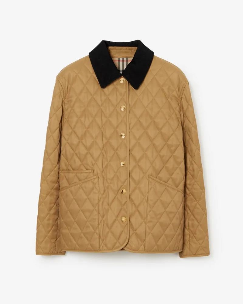 Burberry Quilted Barn Jacket , Size Camel