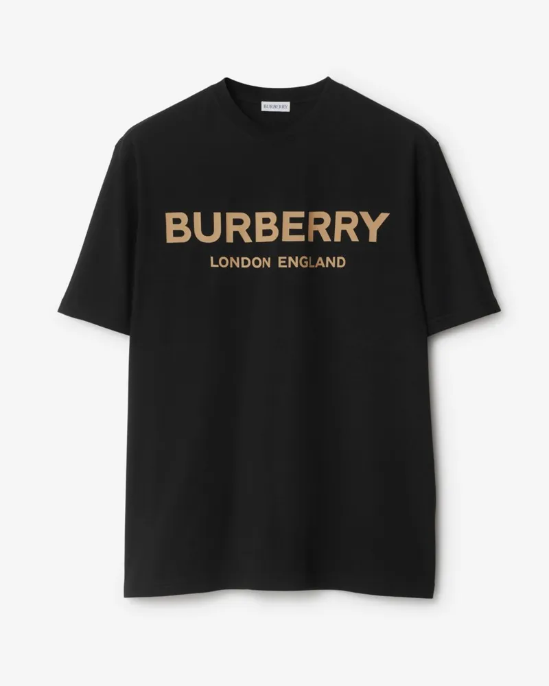 Burberry Baumwoll-T-Shirt mit Logo , Size Schwarz