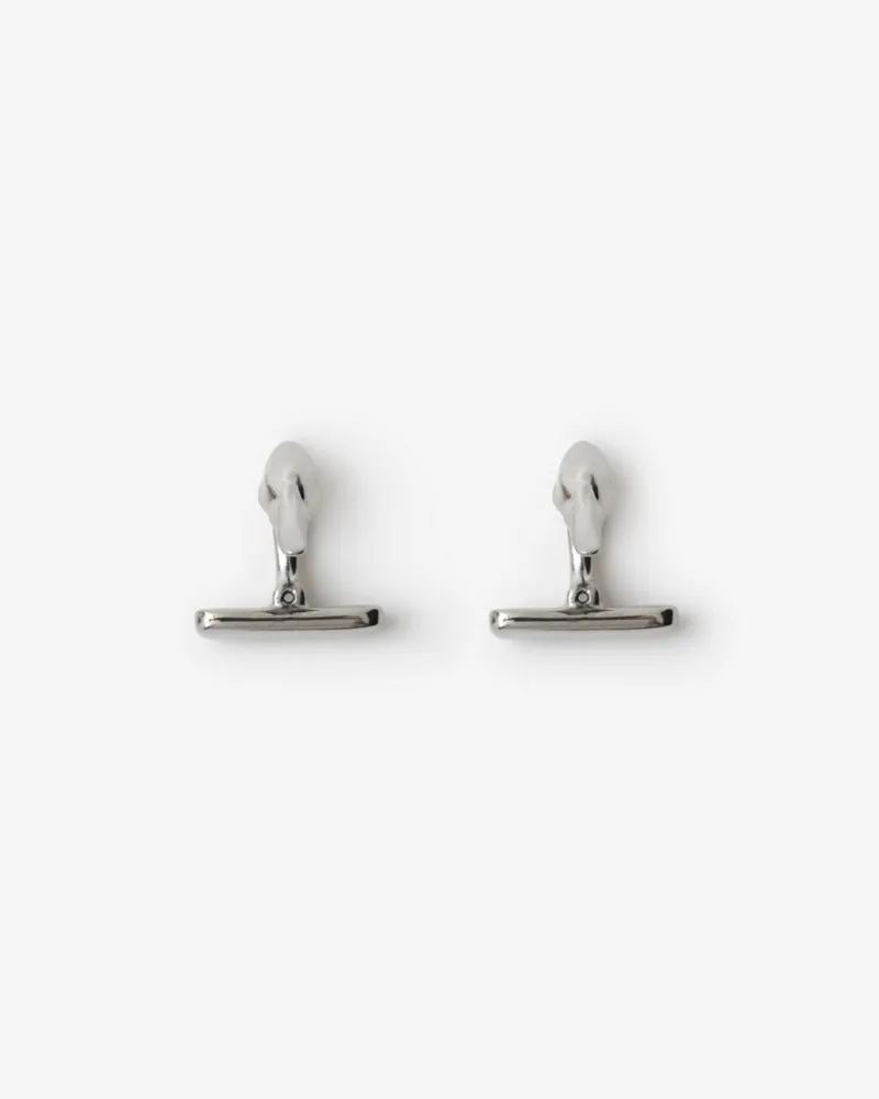 Burberry Manschettenknöpfe in Entenform Silver