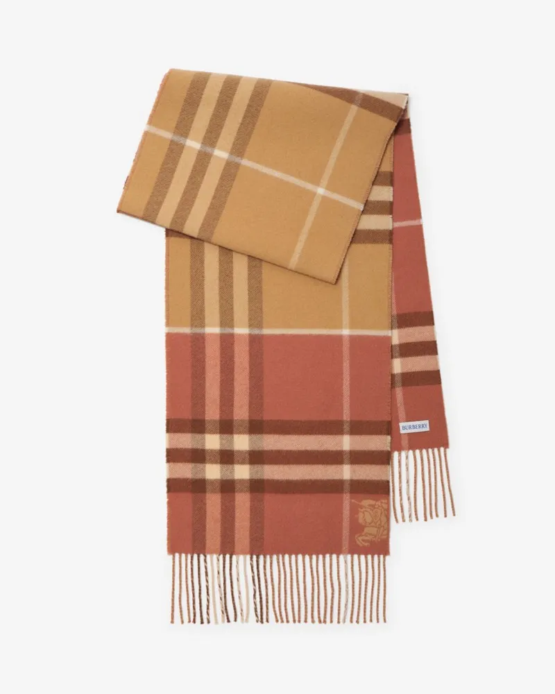 Burberry Kaschmirschal in kontrastierendem Check Finch