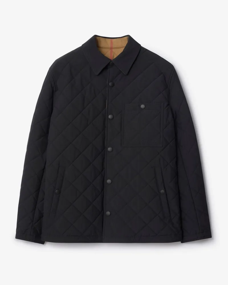 Burberry Wendbare Steppjacke Schwarz