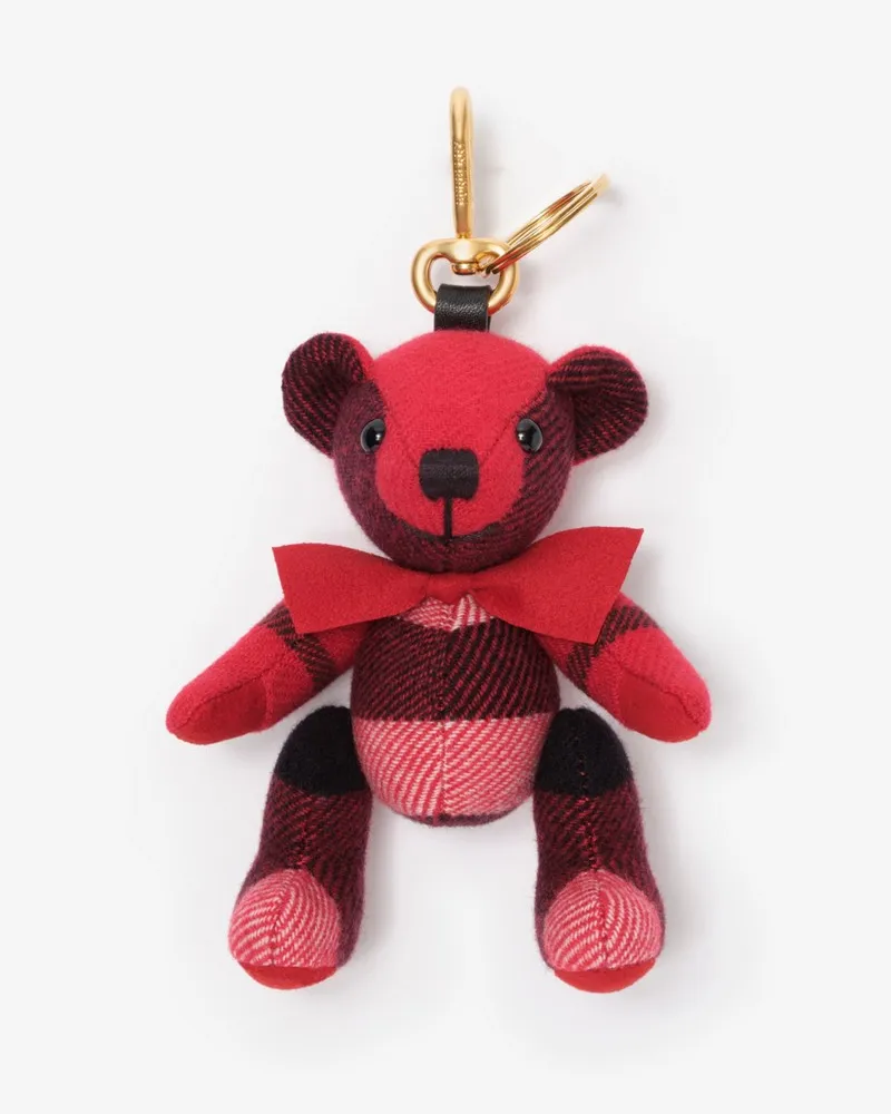 Burberry Thomas Teddybär-Anhänger Post-rot