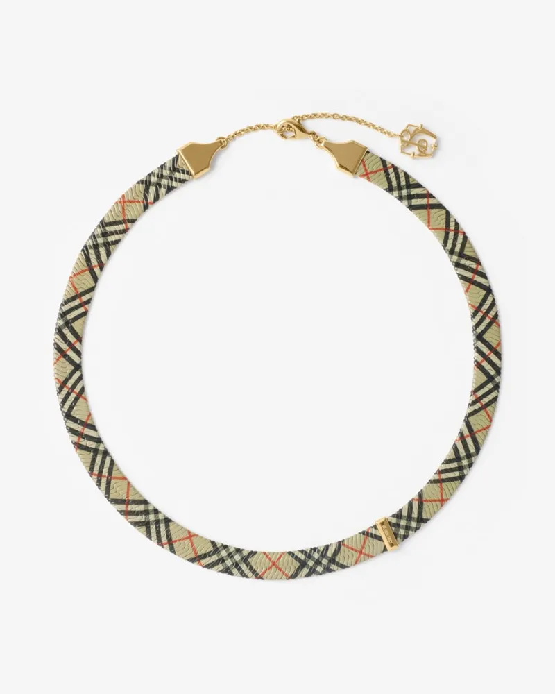 Burberry Kette mit Check-Print Gold