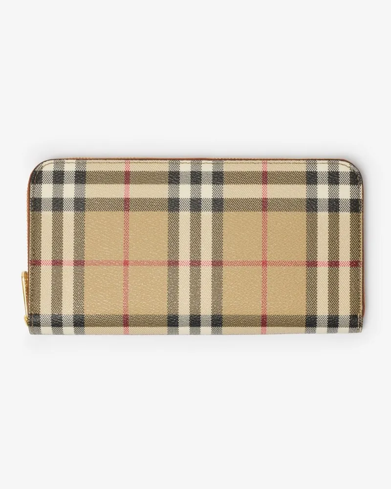 Burberry Brieftasche in Check mit Reißverschluss Vntg